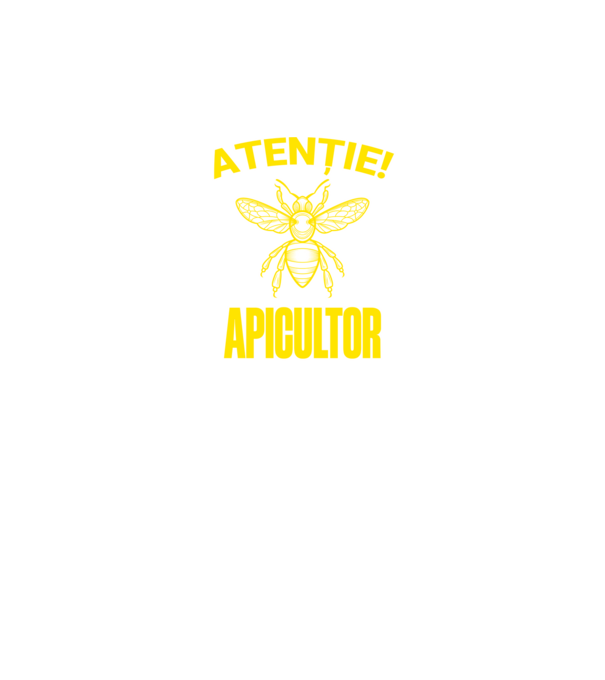 Atenție, apicultor! Dacă mă vezi fugind, încearcă să ții pasul! model negru pe tricou