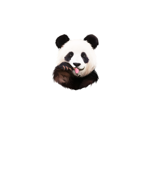 Panda face model gri pe tricou