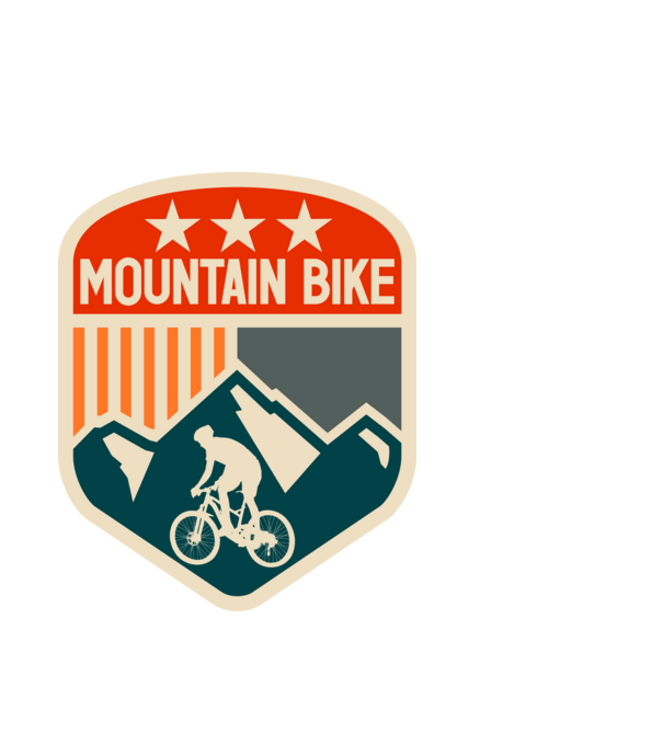 Mountain Bike model alb pe tricou