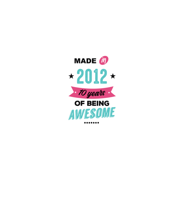 MADE in 2012 model alb pe tricou