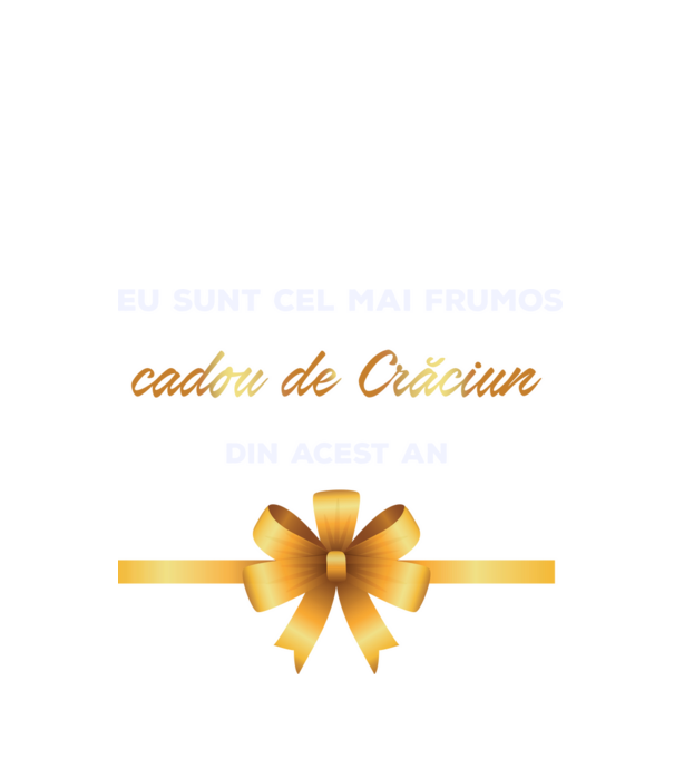 Eu sunt cel mai frumos cadou de Crăciun din acest an model negru pe tricou