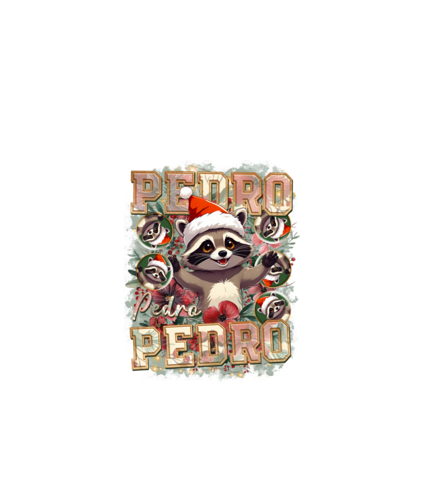 Pedro pedro flower xmas model alb pe tricou