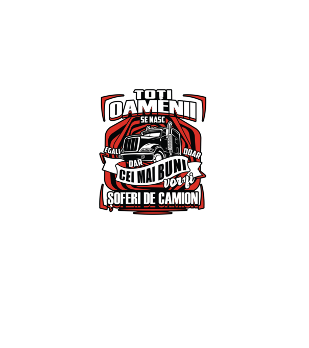 Toți oamenii șoferi de camion model negru pe tricou