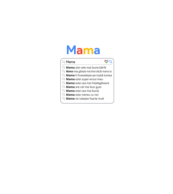 căutare Google Mama model negru pe tricou