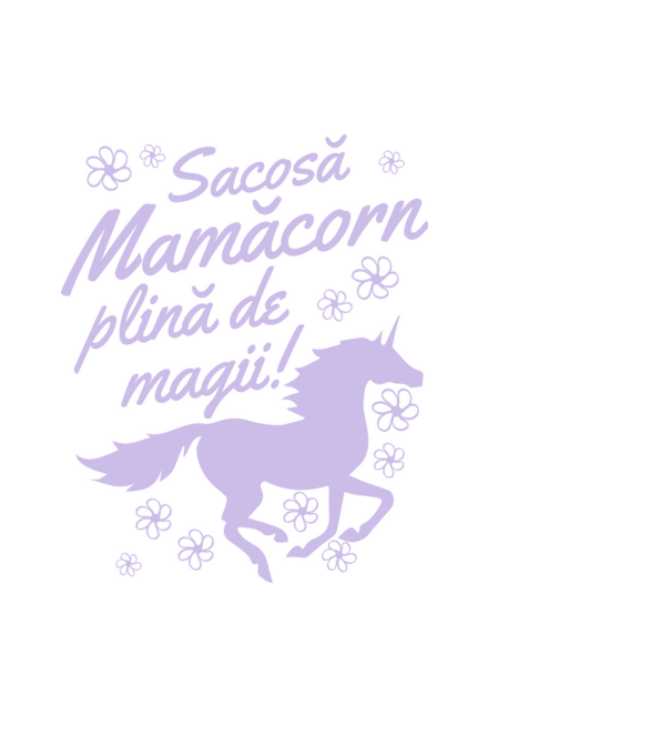 Sacoșă mamăcorn plină de magii! model negru pe tricou