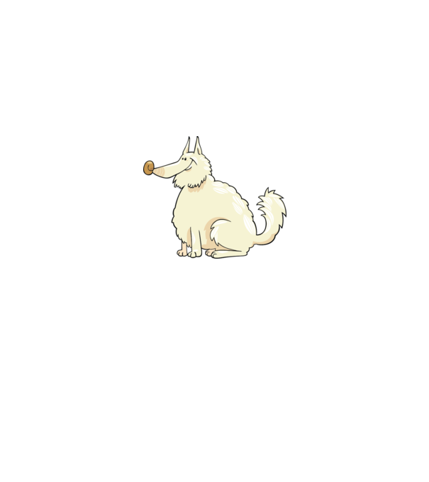 Dog silhouette model turcoaz pe tricou