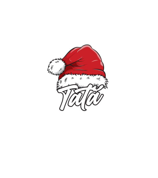 tată Santa Hat model negru pe tricou