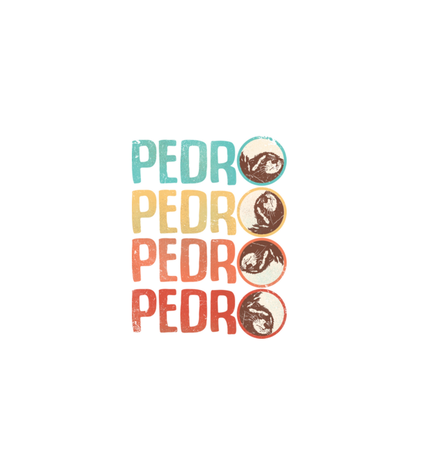 Pedro Pedro retro model alb pe tricou