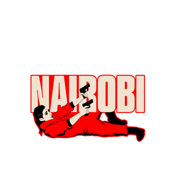 nairobi la casa de papel model negru pe tricou