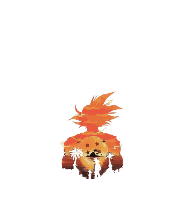 goku sunset 2 model negru pe tricou