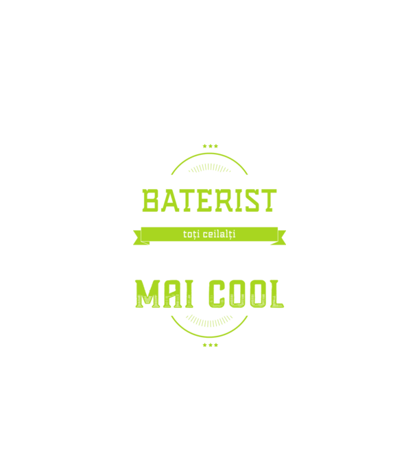 sunt baterist, la fel ca toți ceilalți, dar mult mai cool model negru pe tricou