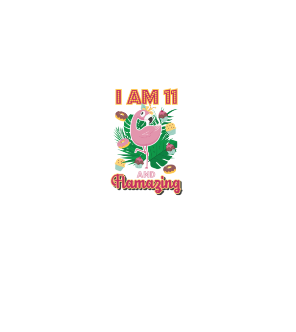 FLAMAZING Birthday 11 Years old model alb pe tricou
