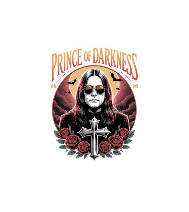 Prince of Darkness model alb pe tricou