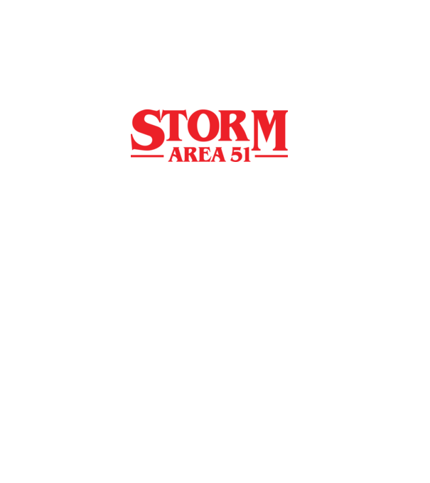 storm area 51 stranger model negru pe tricou