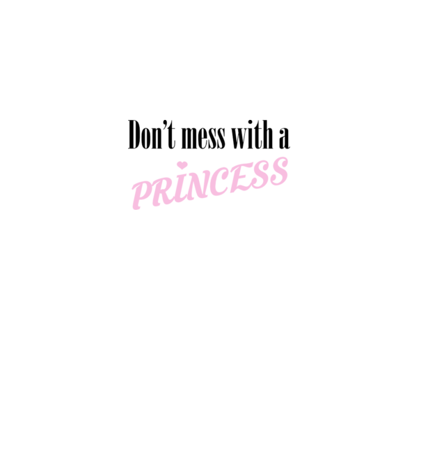 Princess model alb pe tricou