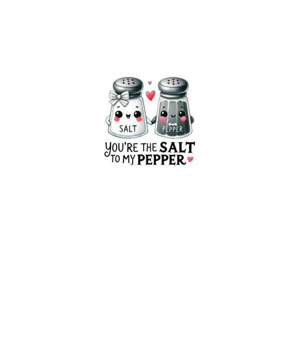 Salt to my Pepper model alb pe tricou