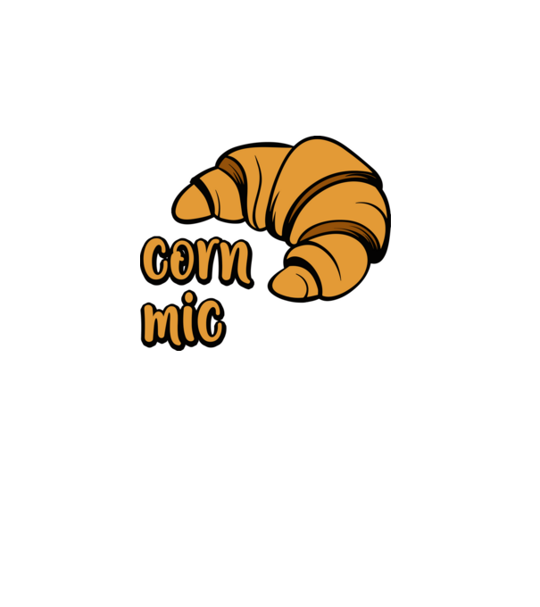 corn mic model alb pe tricou