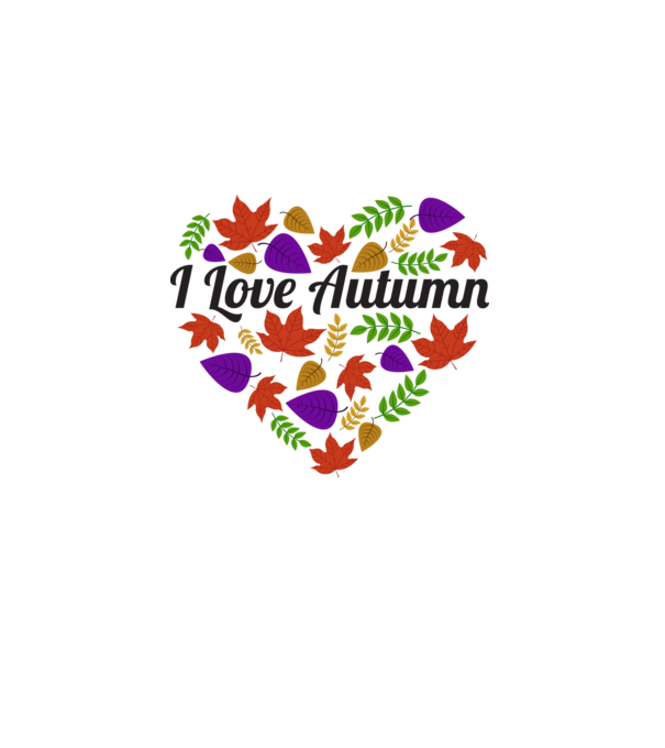I love autumn model alb/roșu pe tricou