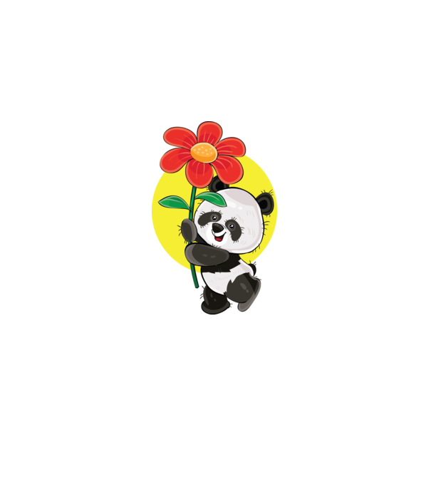 Dragoste panda model negru pe tricou