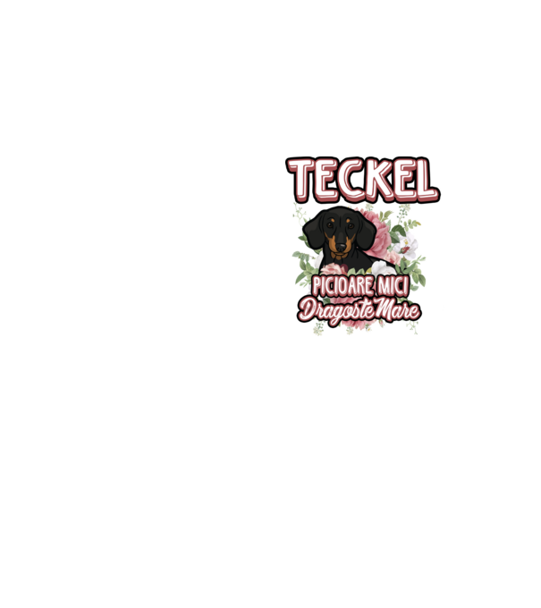 teckel : picioare mici dragoste mare model galben neon pe tricou