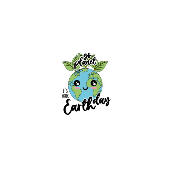 Go planet its your earth day model alb pe tricou