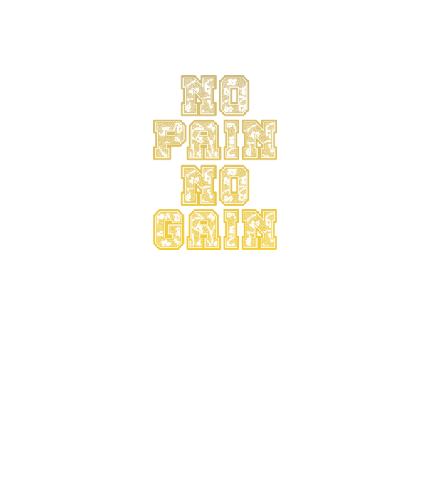 No Pain No Gain model negru pe tricou