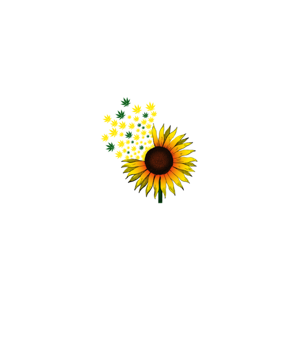 Sunflower Weed model alb pe tricou