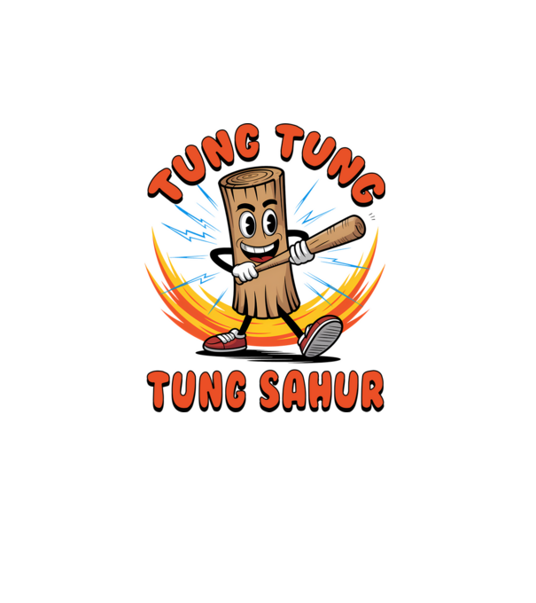 Tung Tung Tung Sahur drăguț model turcoaz pe tricou
