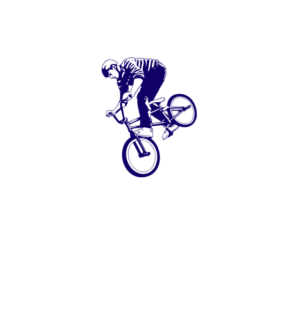 BMX stunt model gri pe tricou