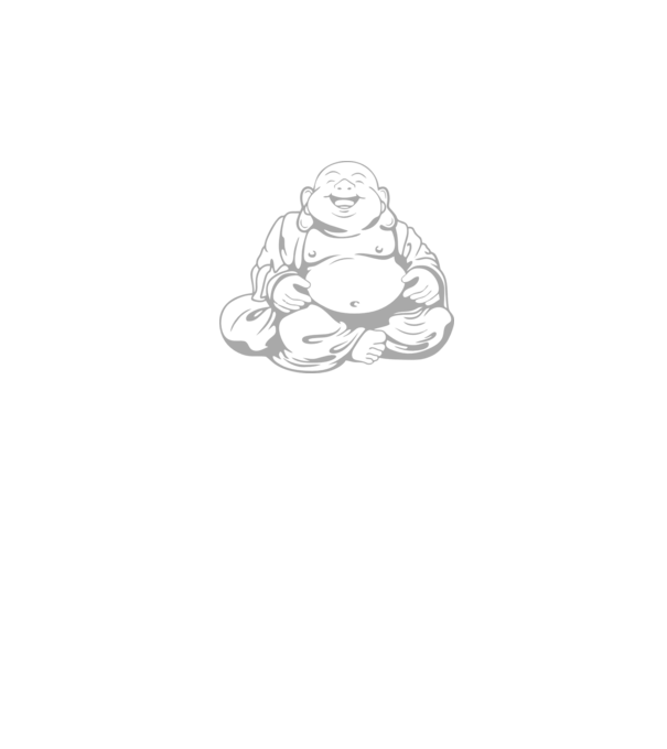 fat buddha model negru pe tricou