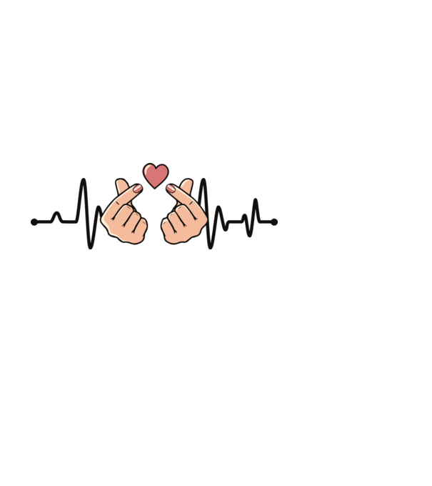 Kpop heartbeaT model negru pe tricou