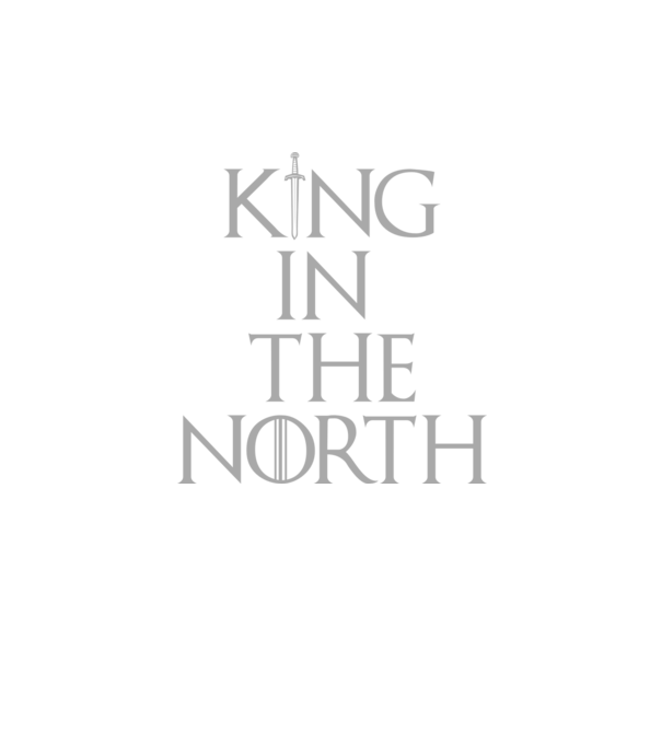 King in the North model negru pe tricou