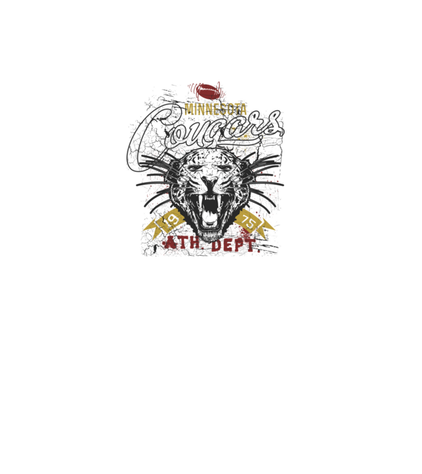 Minesota Cougars  TEXTURED model negru pe tricou