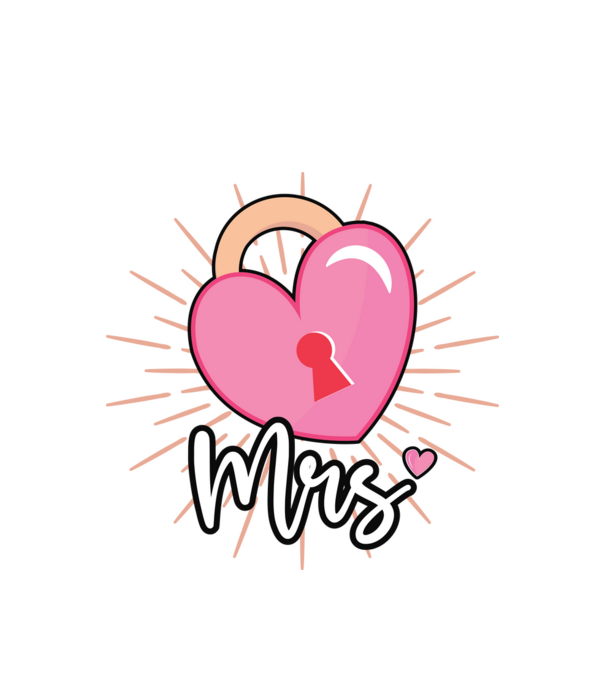 Mrs key to the heart model alb pe tricou