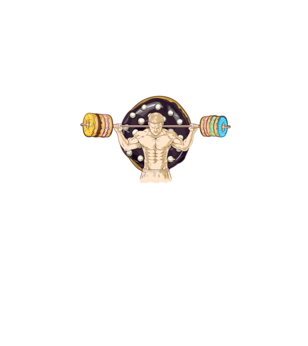 Powered by donuts model negru pe tricou