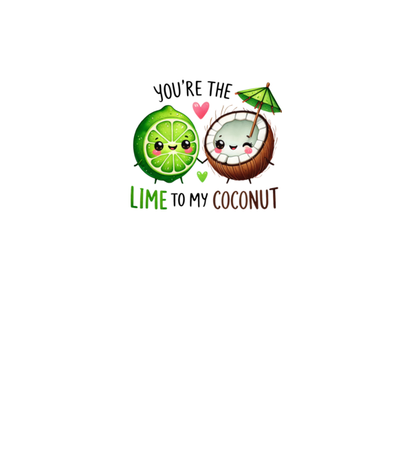 Lime to my Coconut model alb pe tricou