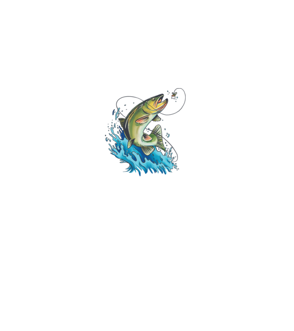 Fish model alb pe tricou
