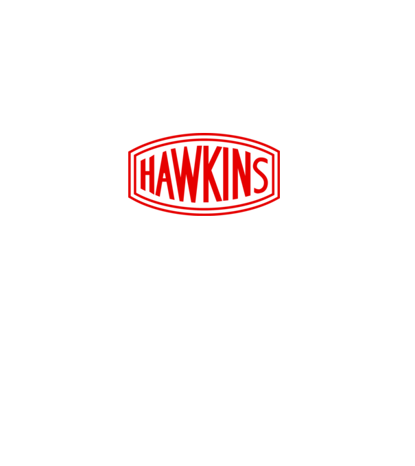 hawkins stranger things model negru pe tricou