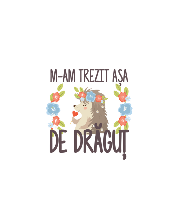 M-am trezit așa de drăguț model alb pe tricou