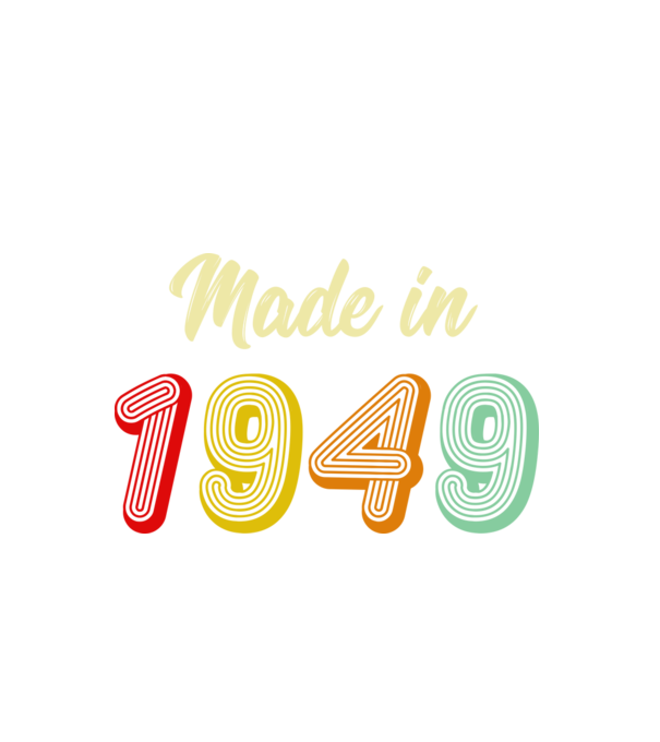 made in 1949 retro model negru pe tricou