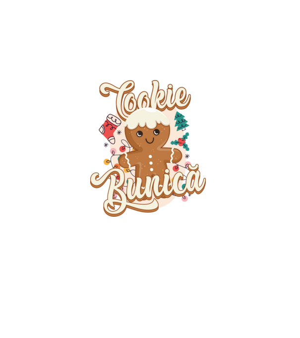 Cookie bunică model alb pe tricou