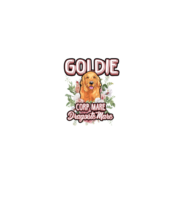 Goldie picioare mici dragoste mare model roz deschis pe tricou