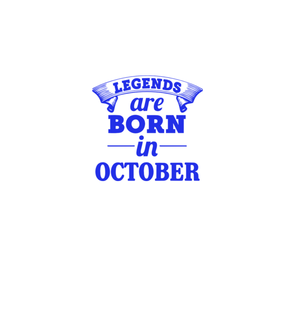 Legends are born in October model alb pe tricou