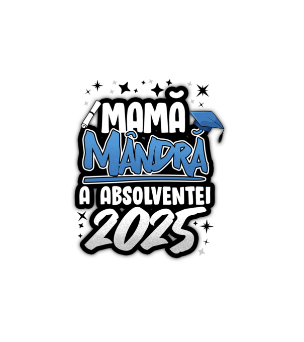 Mamă Mândră a absolventei model alb pe tricou