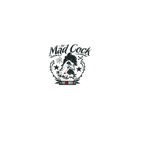 The Mad Cock model gri pe tricou