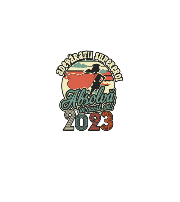 Adevărații supereroi model alb pe tricou