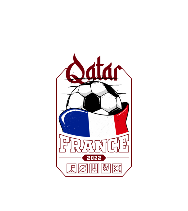 Qatar teams France model alb pe tricou