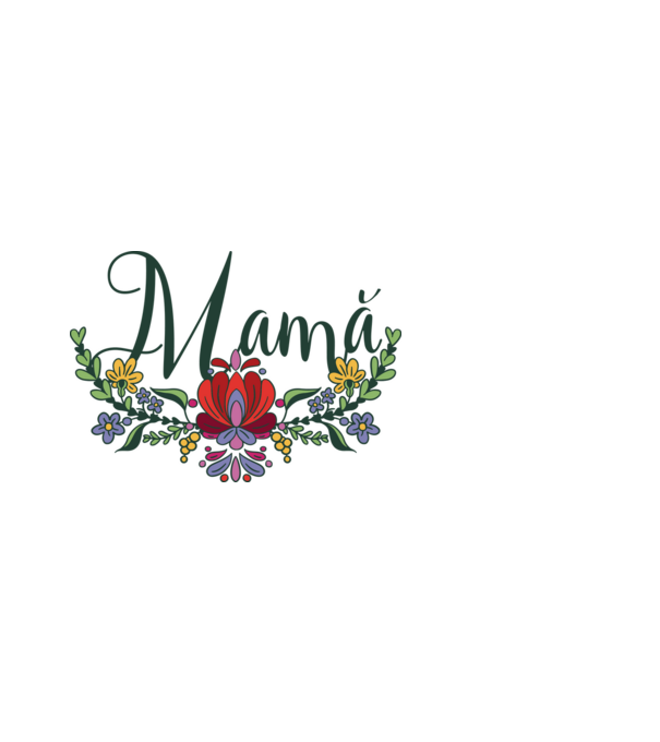 Mamă model alb pe tricou