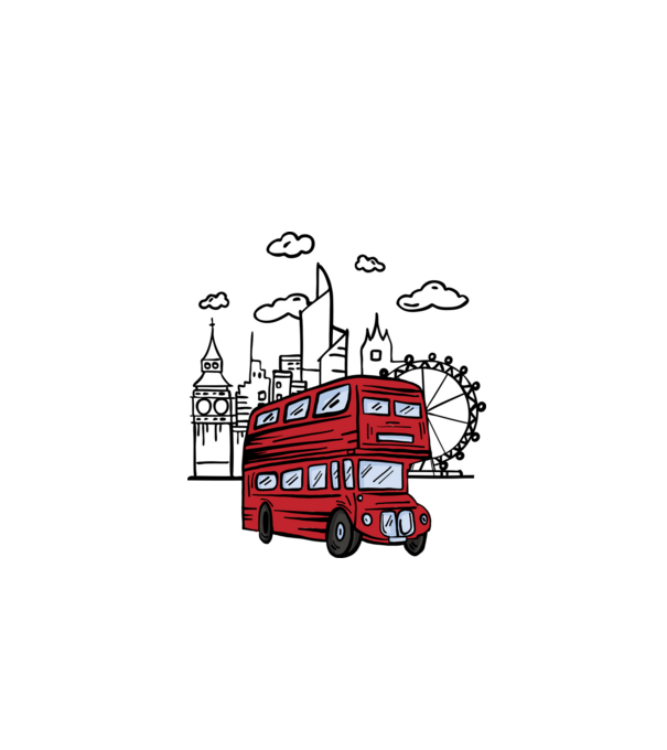 Autobuze model alb pe tricou