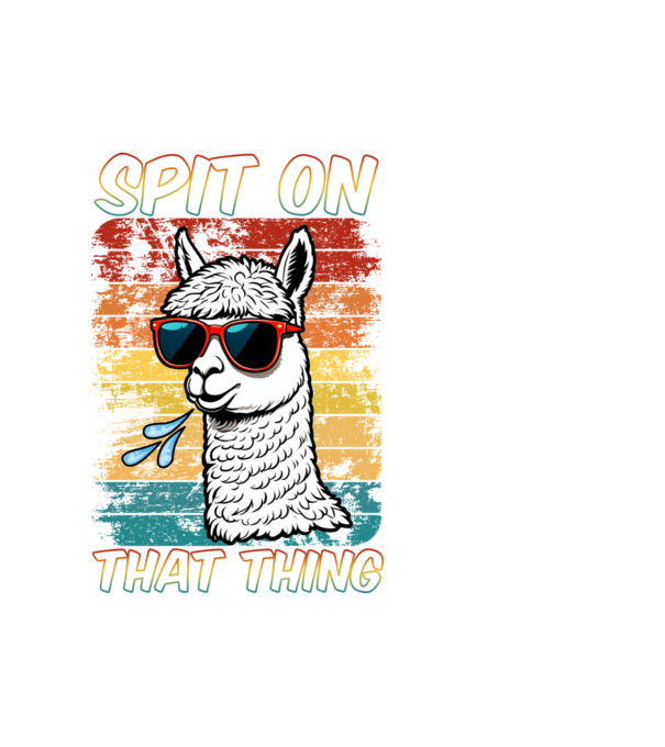 Spit on that thing llama rainbow Hawk Tuah model alb pe tricou